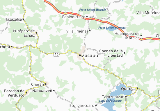 Karte Stadtplan Zacapu