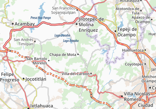 Karte Stadtplan Chapa de Mota
