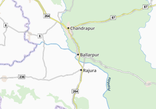 Kaart Plattegrond Ballarpur