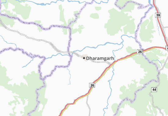 Karte Stadtplan Dharamgarh