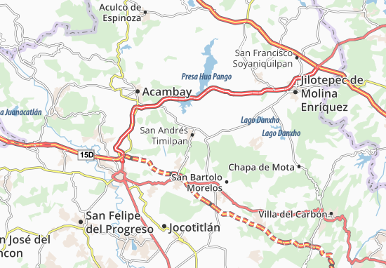 Karte Stadtplan San Andrés Timilpan