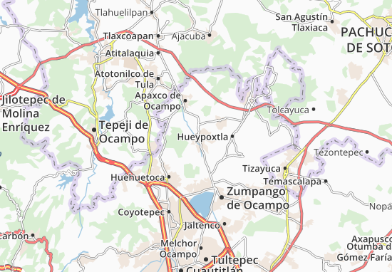 Karte Stadtplan Tequixquiac