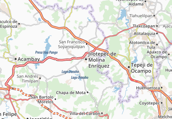 Carte-Plan Jilotepec de Molina Enríquez
