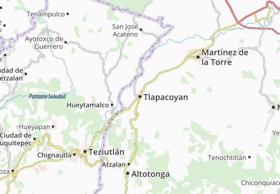Karte Stadtplan Tlapacoyan