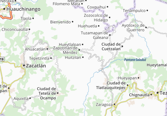 Mapa Huitzilan