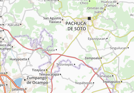Kaart Plattegrond Zapotlán de Juárez
