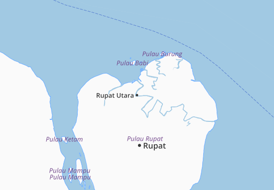 Kaart Plattegrond Rupat Utara