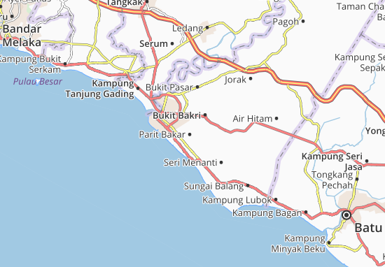 Karte Stadtplan Parit Bakar