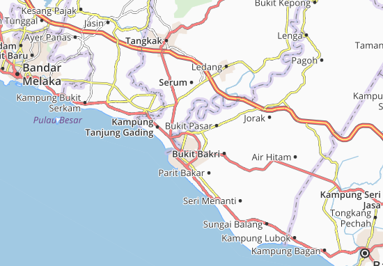 Kaart Plattegrond Kampung Temiang