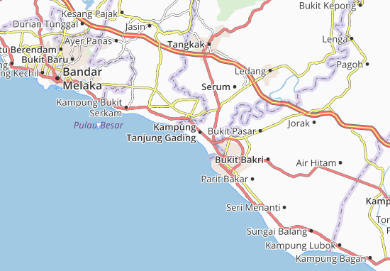 Kaart Plattegrond Kampung Tanjung Gading