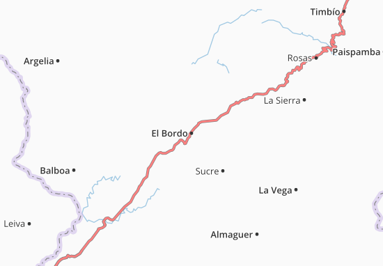 Kaart Plattegrond El Bordo