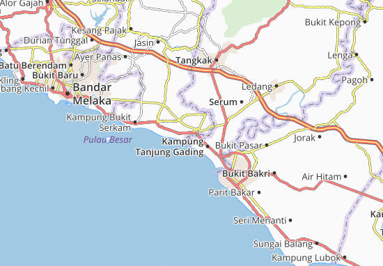Karte Stadtplan Sungai Rambai