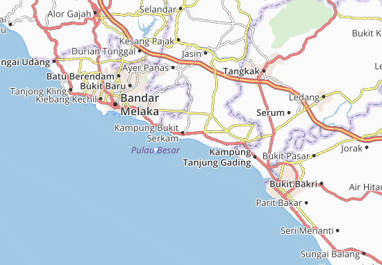 Karte Stadtplan Kampung Tedong
