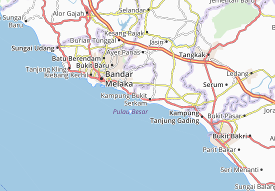 Karte Stadtplan Kampung Umbai