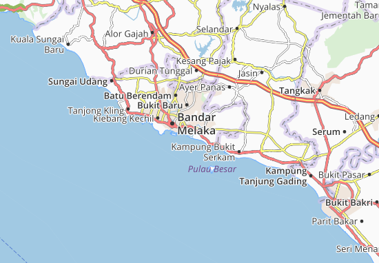 Karte Stadtplan Padang Temu
