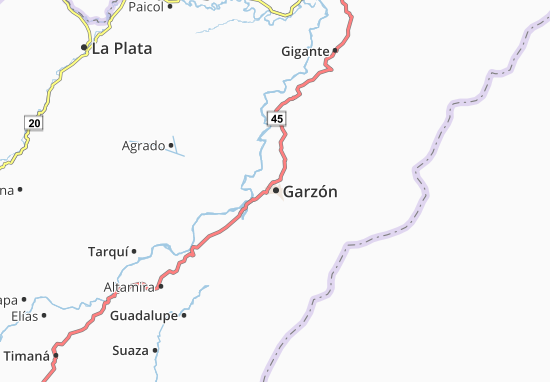 Kaart Plattegrond Garzón