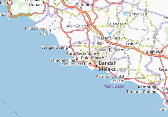 Bukit Rambai Map