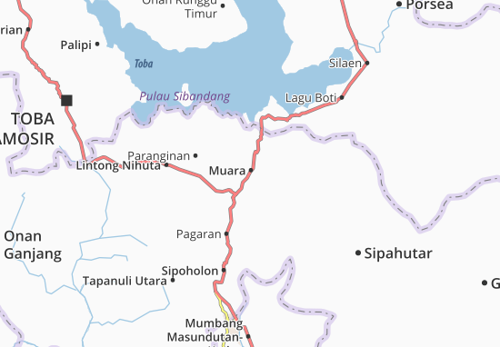 Kaart Plattegrond Siborong-Borong