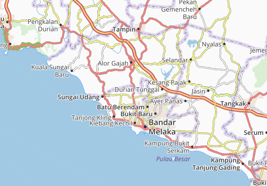 Karte Stadtplan Paya Rumput