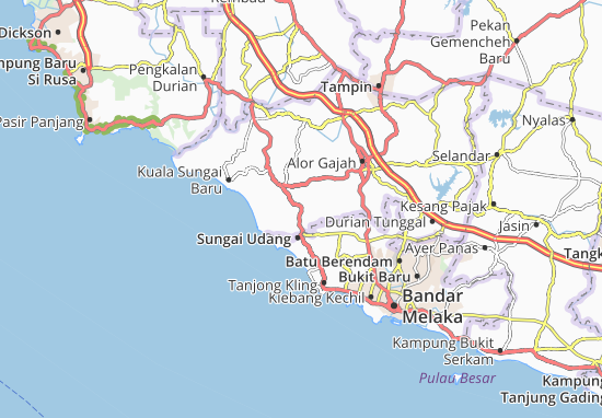 Karte Stadtplan Sungai Baharu Ulu