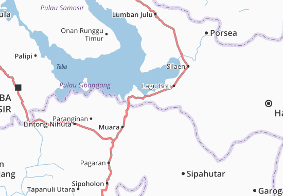 Kaart Plattegrond Toba Samosir