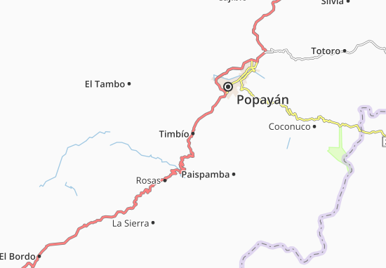 Kaart Plattegrond Timbío