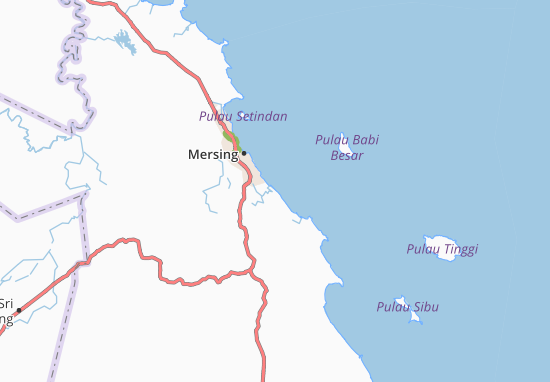 Kaart Plattegrond Kampung Seri Pantai