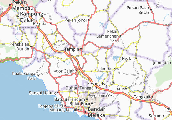 Karte Stadtplan Kampung Padang Sebang