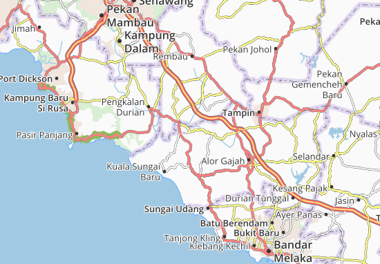 Kaart Plattegrond Kampung Sungai Jerneh