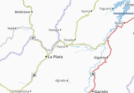 Karte Stadtplan Paicol