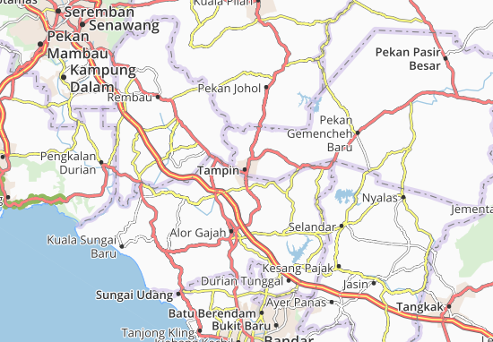 Karte Stadtplan Tampin