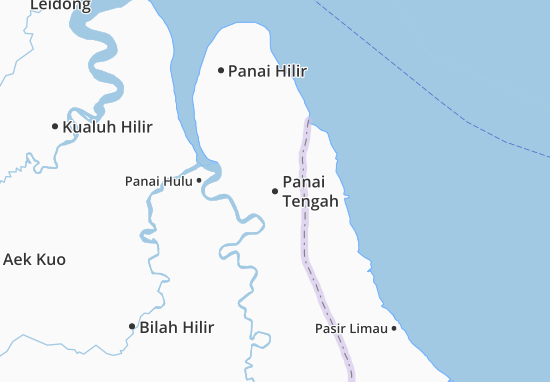 Kaart Plattegrond Panai Tengah