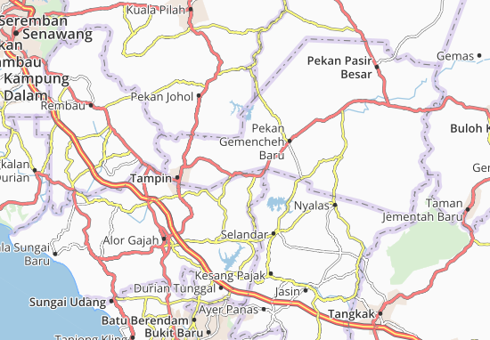Karte Stadtplan Kampung Tebong Dalam