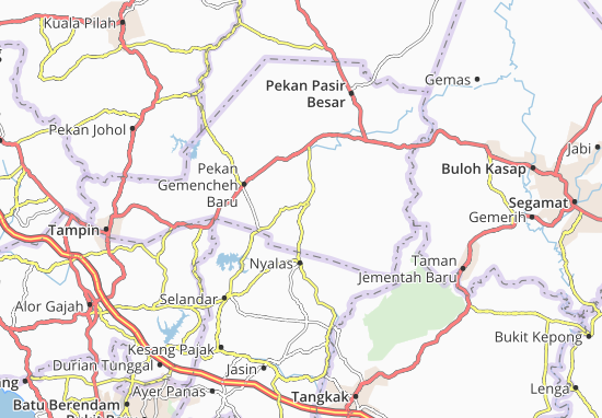 Karte Stadtplan Kampung Tengah Ayer Kuning
