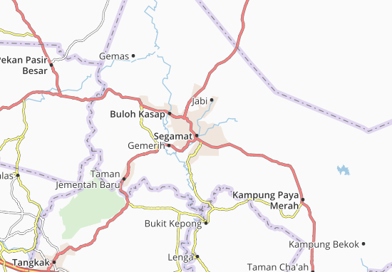 Karte Stadtplan Segamat