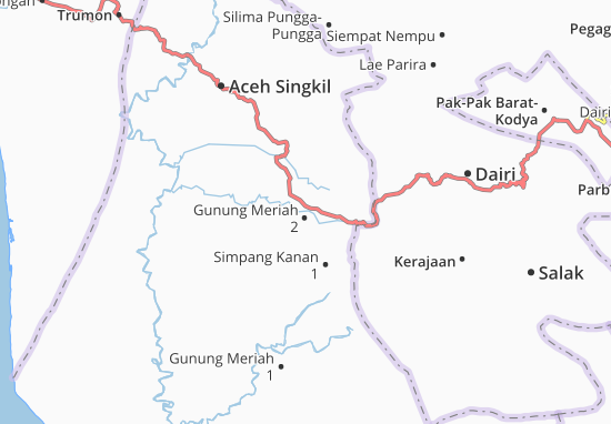Kaart Plattegrond Gunung Meriah 2