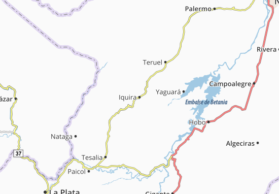Karte Stadtplan Iquira