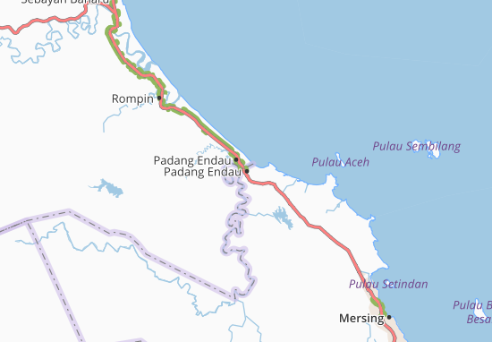 Karte Stadtplan Padang Endau