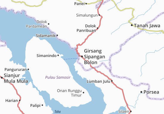 Kaart Plattegrond Girsang Sipangan Bolon