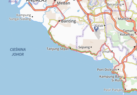 Karte Stadtplan Tanjung Sepat
