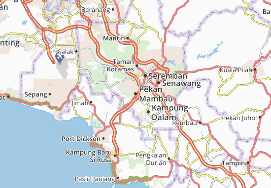 Pekan Mambau Map