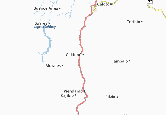 Kaart Plattegrond Caldonó