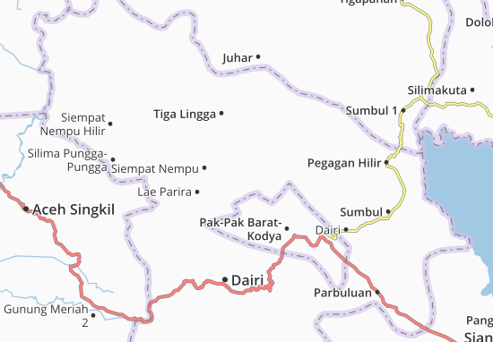 Mapa Siempat Nempu Hulu