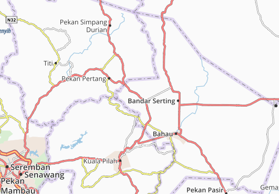 Karte Stadtplan Kampung Ulu Serting
