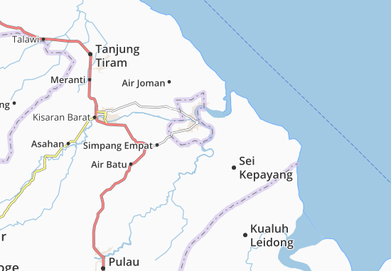 Kaart Plattegrond Tanjung Balai Selatan