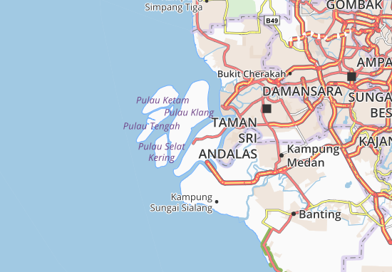 Carte-Plan Pulau Klang