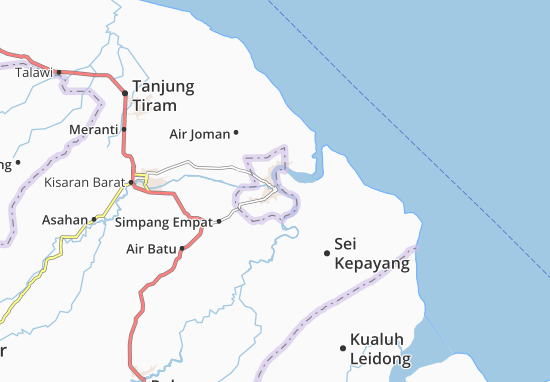 Kaart Plattegrond Teluk Nibung