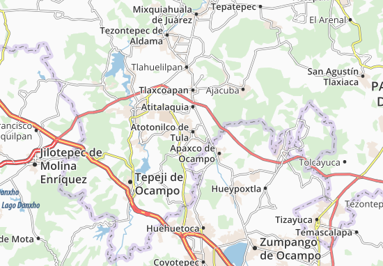 Karte Stadtplan Atotonilco de Tula