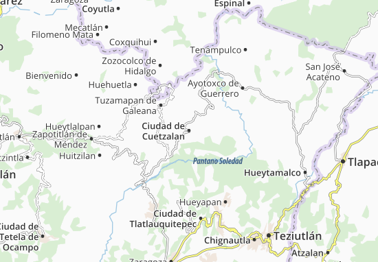 Ciudad de Cuetzalan Map