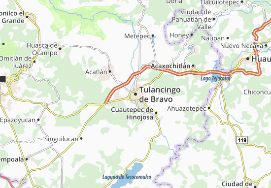Kaart Plattegrond Tulancingo de Bravo